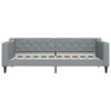 vidaXL Daybed with Mattress Light Grey 90x190 cm Fabric