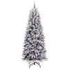 vidaXL Artificial Christmas Tree with 300 LEDs with Stand White 210 cm