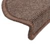 vidaXL Stair Mats 15 pcs 56x17x3 cm Coffee Brown Half Round