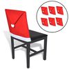vidaXL Chair Back Cover | Red and White | Polyester Felt | Fits Most Chairs