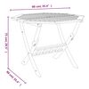 vidaXL Folding Garden Table 90x75 cm Solid Wood Acacia