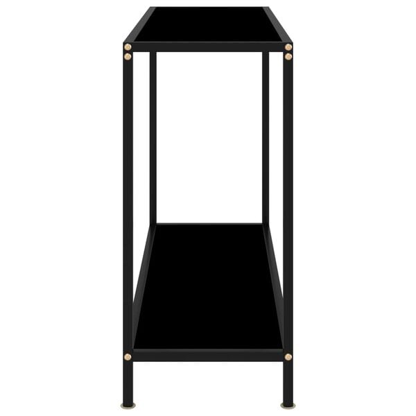 vidaXL Console Table Black 100x35x75 cm Tempered Glass