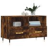 vidaXL TV Cabinet Smoked Oak 80x36x50 cm Engineered Wood
