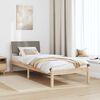 vidaXL Bed frame Brown and taupe 80 x 200 cm Solid pine wood