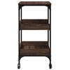 vidaXL Kitchen Trolley Brown Oak 60x41x80.5 cm Engineered Wood