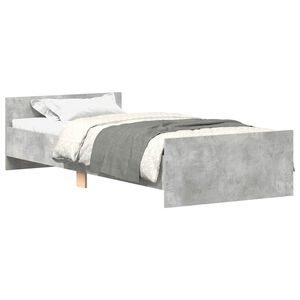 vidaXL Bed Frame without Mattress Concrete Grey 75x190 cm Small Single