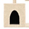 vidaXL Cat Tree with Sisal Scratching Posts Cream 86 cm