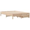 vidaXL Bed Frame without Mattress 150x200 cm King Size Solid Wood Pine