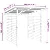 vidaXL Garden Firewood Storage Shed Impregnated Pinewood
