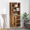 vidaXL Highboard with Drawer 2 pcs Old Wood Engineered Wood