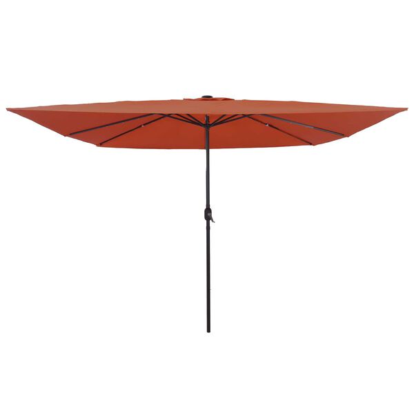 vidaXL Garden Parasol Red and Black 295 x 295 x 245 cm