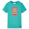 Kids' T-shirt with Short Sleeves Dark Mint 128