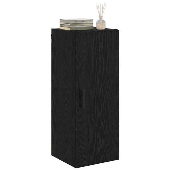 vidaXL Wall Mounted Cabinet Black Oak 34.5 x 34 x 90 cm