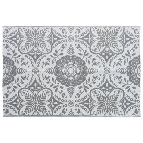vidaXL Outdoor Carpet ARAKIL Light Grey 120x180 cm PP