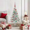 vidaXL Artificial Pre-lit Christmas Tree Silver 120 cm PET