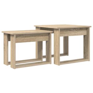 vidaXL Coffee Table Set 2 pcs Sonoma Oak Engineered Wood