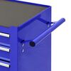 vidaXL Tool Trolley with 4 Drawers Steel Blue