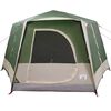 vidaXL Cabin Tent with Roof Green and White 333 x 317 x 194 cm