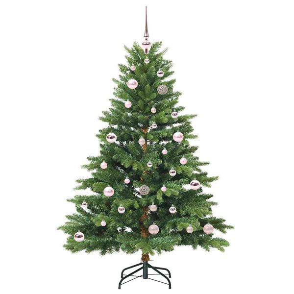 vidaXL Artificial Christmas Tree with 150 LEDs Green 150 cm PE and PVC