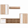vidaXL TV Cabinet Set 5 pcs White and Sonoma oak Engineered Wood