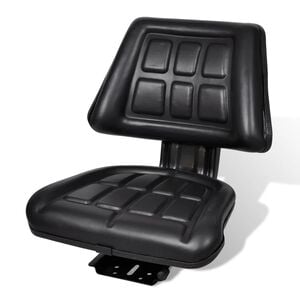 vidaXL Tractor Seat | Black | Steel | Universal | Height-Adjustable
