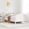 vidaXL Bed Frame without Mattress White 75x190 cm Small Single Solid Wood Pine