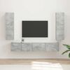 vidaXL TV Cabinet Set Wall-mounted 3 pcs Concrete Grey Engineered Wood