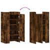 vidaXL Shoe Cabinet Smoked Oak 52x37.5x100 cm Engineered Wood