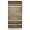 vidaXL Wardrobe Sonoma Oak 100x50x200 cm Engineered Wood