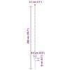 vidaXL Fence Post 5 pcs Silver 160 cm Steel