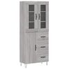vidaXL Highboard Grey Sonoma 69.5x34x180 cm Engineered Wood