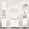 vidaXL 3 Piece Bathroom Furniture Set High Gloss White Engineered Wood