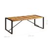 vidaXL Dining Table 220x100x75 cm Solid Mango Wood