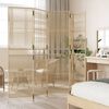 vidaXL Room Divider 5 Panels Beige Poly Rattan