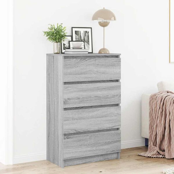 vidaXL Sideboard Grey Sonoma 60x35x98.5 cm Engineered Wood