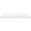 vidaXL Floating Wall Shelves 2 pcs High Gloss White 60x23.5x3.8 cm MDF