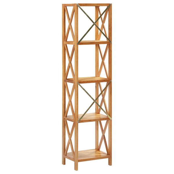 vidaXL 5-Tier Shelf 40x30x163.5 cm Solid Oak Wood
