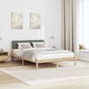 vidaXL Bed frame Brown and dark grey 135 x 190 cm Solid pine wood