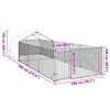 vidaXL Outdoor Dog Kennel with Run 7x2x1.5 m Galvanised Steel