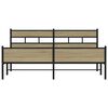 vidaXL Metal Bed Frame without Mattress Sonoma Oak 183x213 cm