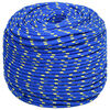 vidaXL Multipurpose Utility Rope 10 mm 100 m Blue PP 645 kg Max Load