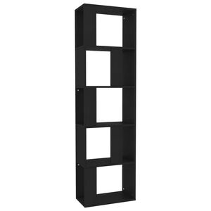 vidaXL Book Cabinet/Room Divider Black 45x24x159 cm Engineered Wood