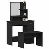 vidaXL Dressing Table Set with Drawer 2 pcs Black Oak Engineered Wood