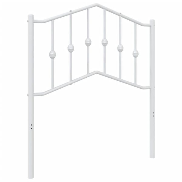 vidaXL Metal Headboard White 80 cm