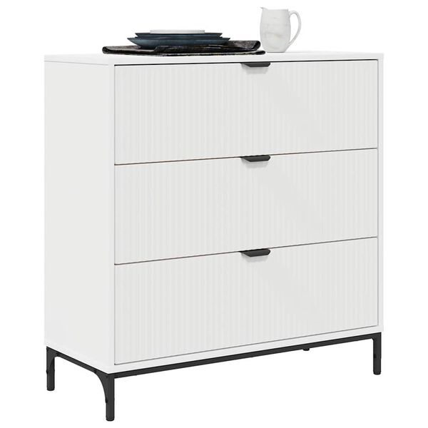 vidaXL Sideboard with Drawer White 79.5 x 33 x 82 cm Engineered Wood