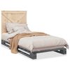 vidaXL Bed Frame without Mattress Grey 90x200 cm Solid Wood Pine