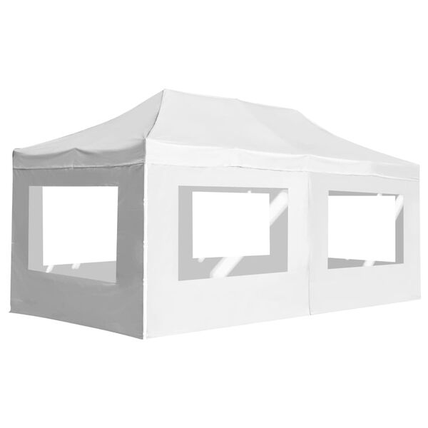 vidaXL Professional Folding Party Tent with Walls Aluminium 6x3 m White