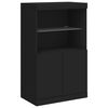 vidaXL Sideboard with LED Lights Black 60.5x37x100 cm