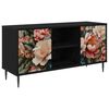 vidaXL TV Cabinet BORNE 102 x 33 x 51 cm Black Oak Engineered Wood