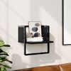 vidaXL Wall Shelf with Bar Black 30x25x30 cm